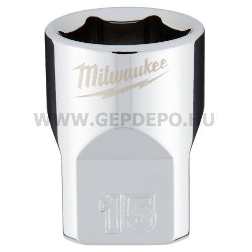 Milwaukee 3/8" Dugókulcsbetét rövid, 15 mm