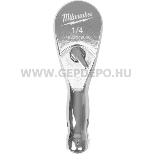 Milwaukee 1/4" Racsnis hajtókar kompakt, 76 mm