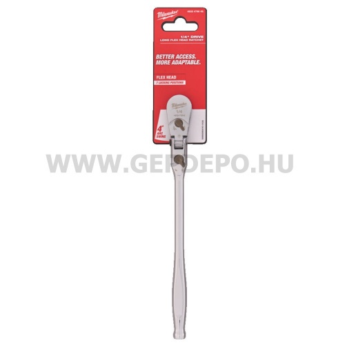 Milwaukee 1/4" Racsnis csuklós hajtókar hosszított, 228,6 mm