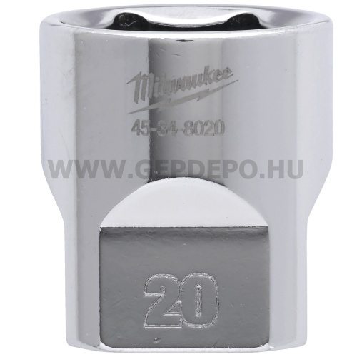 Milwaukee 3/8" Dugókulcsbetét rövid, 20 mm