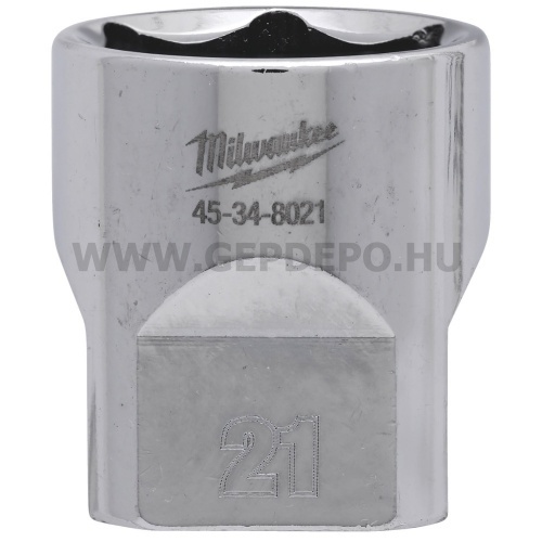 Milwaukee 3/8" Dugókulcsbetét rövid, 21 mm
