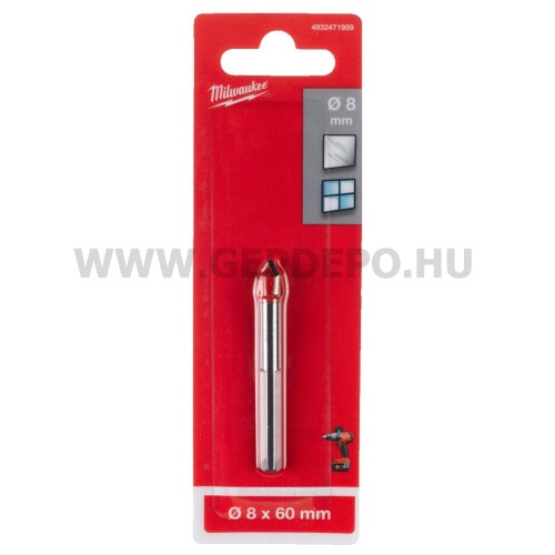 Milwaukee Fúró üvegekhez és csempelapokhoz 8 x 60 mm