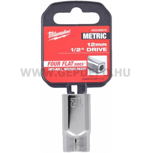 Milwaukee 1/2" Dugókulcsbetét rövid, 12 mm