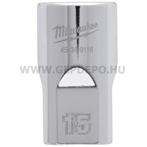 Milwaukee 1/2" Dugókulcsbetét rövid, 15 mm