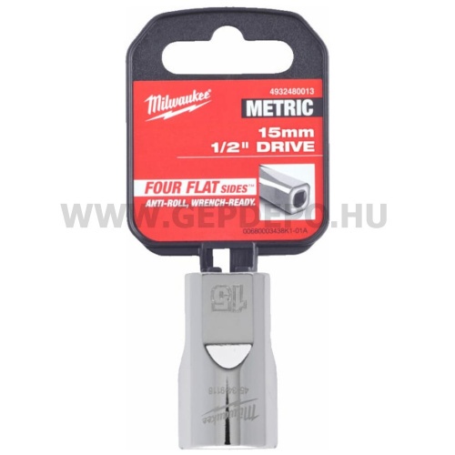 Milwaukee 1/2" Dugókulcsbetét rövid, 15 mm