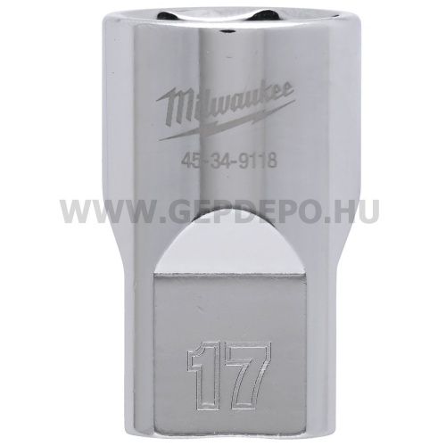 Milwaukee 1/2" Dugókulcsbetét rövid, 17 mm