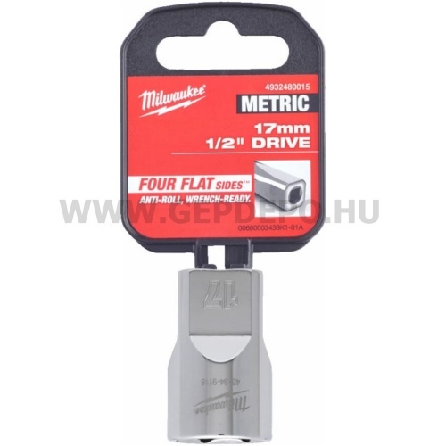Milwaukee 1/2" Dugókulcsbetét rövid, 17 mm