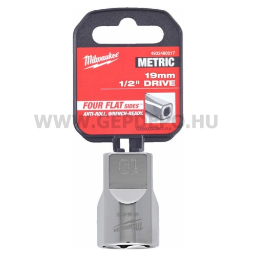 Milwaukee 1/2" Dugókulcsbetét rövid, 19 mm