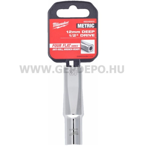 Milwaukee 1/2" Dugókulcsbetét hosszú, 12 mm