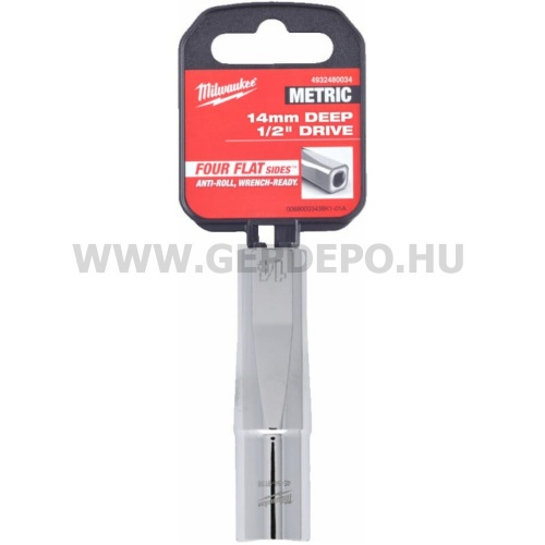 Milwaukee 1/2" Dugókulcsbetét hosszú, 14 mm