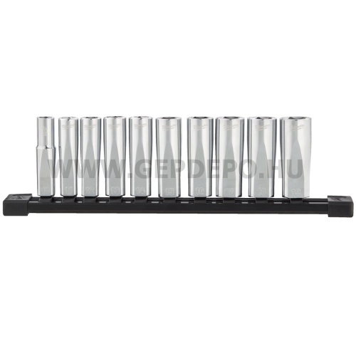 Milwaukee 3/8" Dugókulcsok hosszú, metrikus, tartósínen 10 db