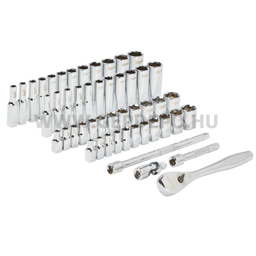 Milwaukee 1/4" racsnis dugókulcs készlet, metrikus és colos méret (50 részes)