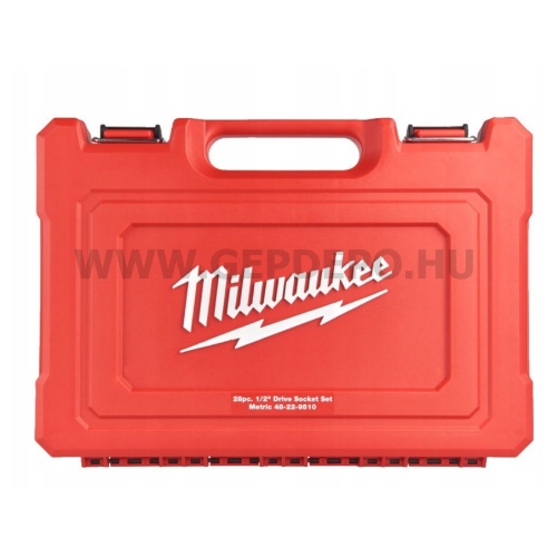 Milwaukee 1/2" racsnis dugókulcs készlet, metrikus (28 részes)