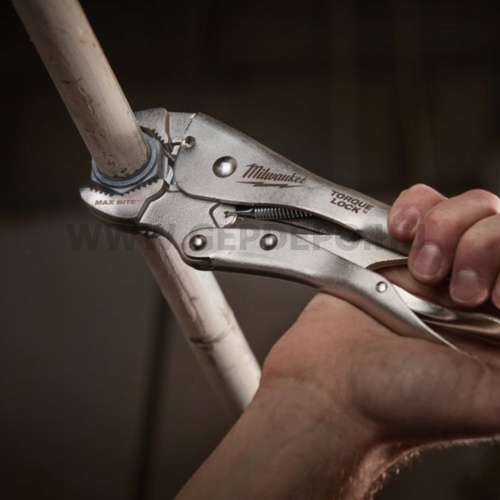 Milwaukee Torque Lock MAXBITE ívelt pofájú, állítható önzáró fogó 10" - 250 mm