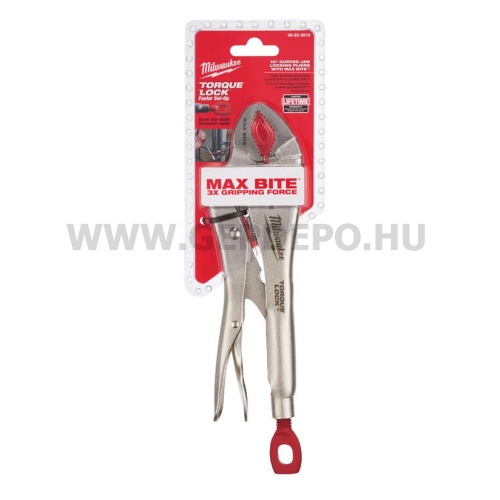 Milwaukee Torque Lock MAXBITE ívelt pofájú, állítható önzáró fogó 10" - 250 mm
