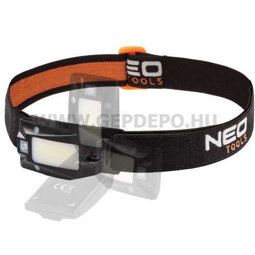 Neo fejlámpa tölthető USB 180 LUMEN COB LED