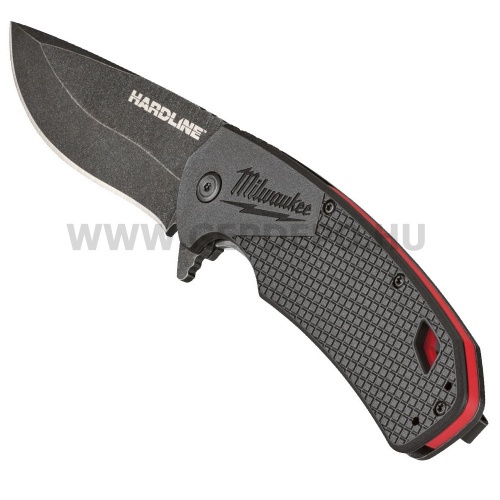 Milwaukee Összecsukható kés sima élű 89 mm, D2 acél, fekete