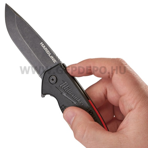 Milwaukee Összecsukható kés sima élű 89 mm, D2 acél, fekete