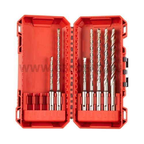 Milwaukee SDS-Plus 2-élű kőzetfúrószár készlet - 7 részes