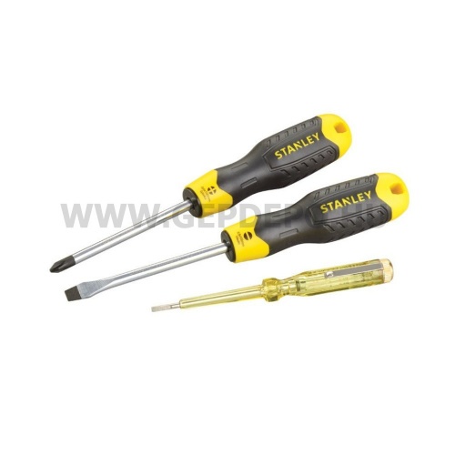 Stanley CushionGrip csavarhúzó készlet fáziskeresővel - 3 részes