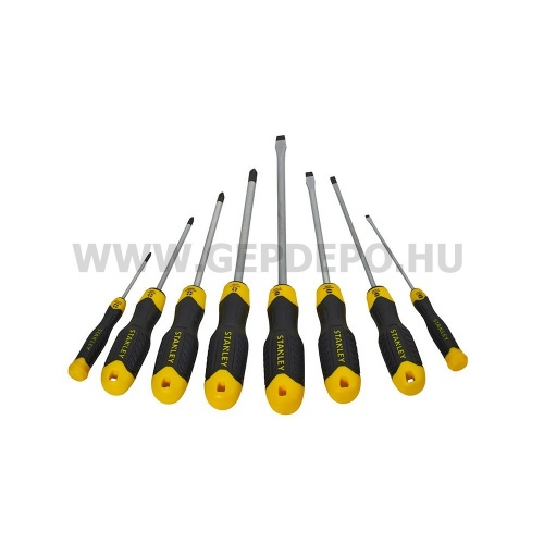 Stanley CushionGrip csavarhúzó készlet - 8 részes (SL, PH), Transmodule tálcában