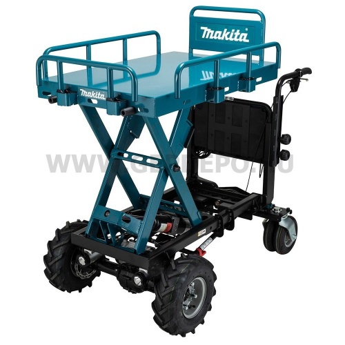 Makita DCU601Z akkus anyagmozgató talicska plató felépítménnyel 300 kg 2x18V LXT BL XPT