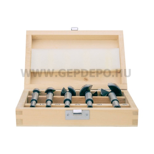 Makita Forstner fúrókészlet standard - 5 részes (15, 20, 25, 30, 35 mm), fa dobozban