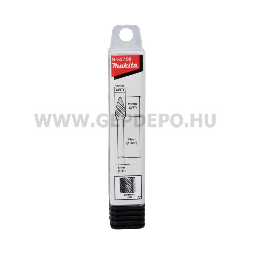 Makita keményfém íves kerek turbómaró gyémánt fogazás - 10 x 20 x 6 mm