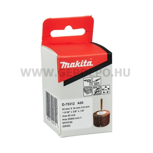 Makita lamellás csiszolókerék - 30 x 10 x 6 mm - A80