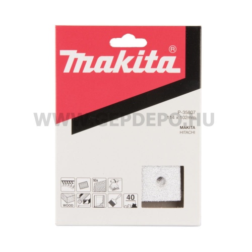 Makita csiszolópapír "D" papíron - 114 x 102 mm - K40 - 10 db