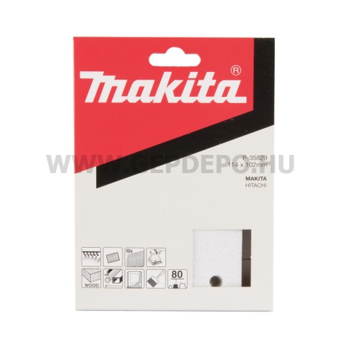 Makita csiszolópapír "D" papíron - 114 x 102 mm - K80 - 10 db