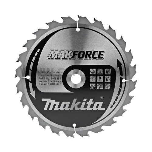 Makita Makforce körfűrészlap 190mm f:15,88 Z24