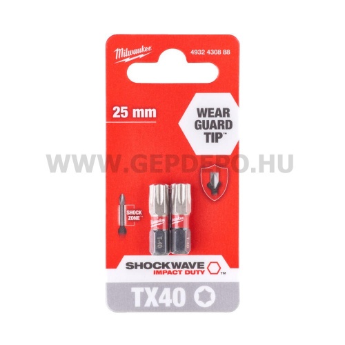 Milwaukee Shockwave Impact Duty torx bit T40x25 mm - 2 db