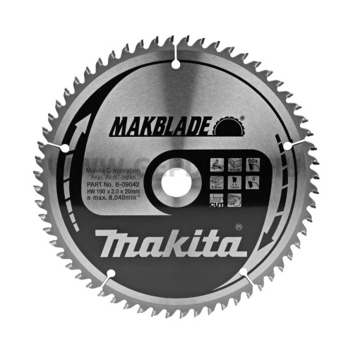 Makita MakBlade körfűrészlap 190mm f:20 Z60