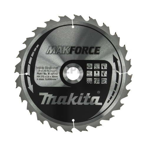 Makita Makforce körfűrészlap 270mm f:30 Z24