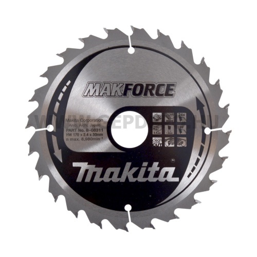 Makita Makforce körfűrészlap 170mm f:30 Z24