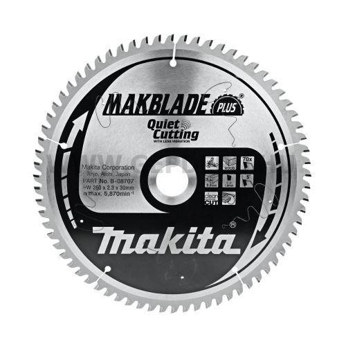 Makita Makblade Plus körfűrészlap 260mm f:30 Z70