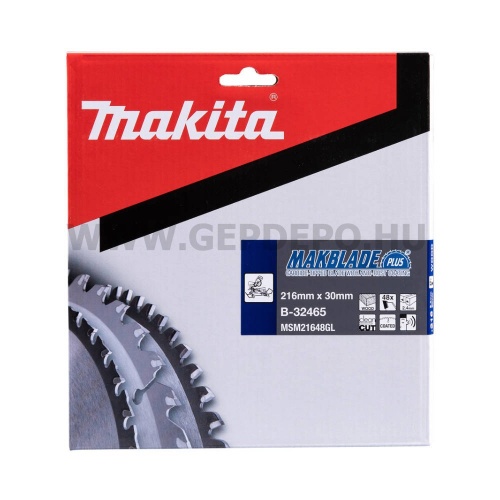 Makita MakBlade Plus körfűrészlap 216mm f:30 Z48