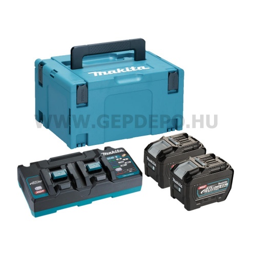 Makita 2db BL4080F+DC40RB töltő csomag MAKPAC kofferben