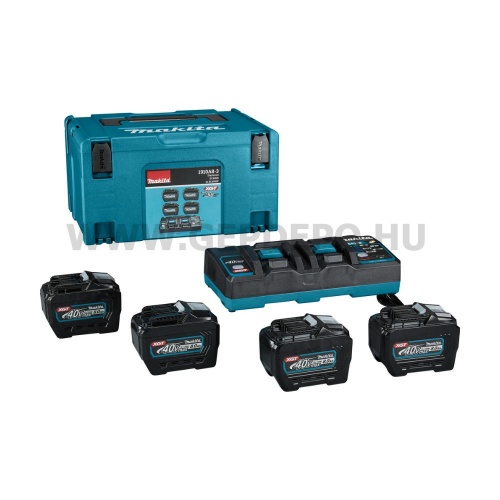 Makita 4db BL4080F+DC40RB töltő csomag MAKPAC kofferben