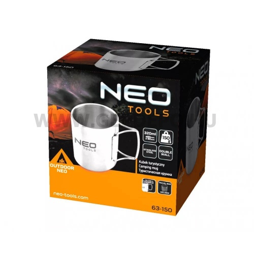 Neo kemping bögre dupla fallal és behajtható füllel - 320 ml