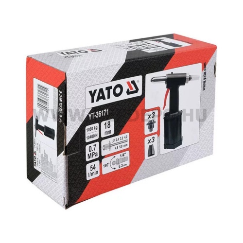 Yato Pneumatikus popszegecshúzó 2.4-5.0mm