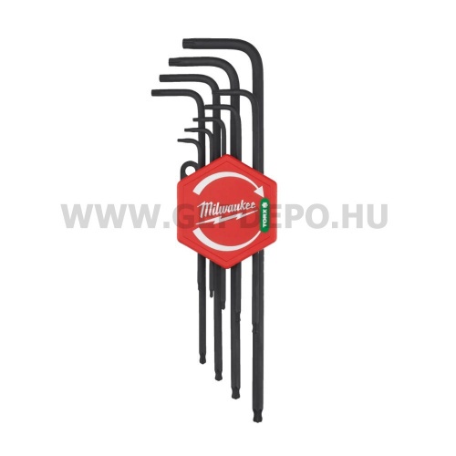 Milwaukee torx L-alakú kulcskészlet - 9 részes (T10-T50)