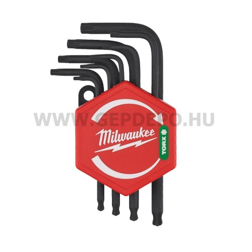 Milwaukee torx kompakt L-alakú kulcskészlet - 9 részes (T8-T40)