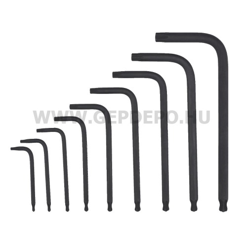Milwaukee torx kompakt L-alakú kulcskészlet - 9 részes (T8-T40)