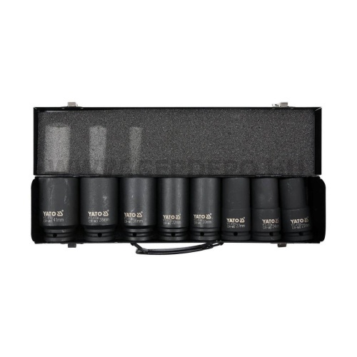 YATO hosszított gépi dugókulcs készlet 3/4" 22-41 mm - 8 részes
