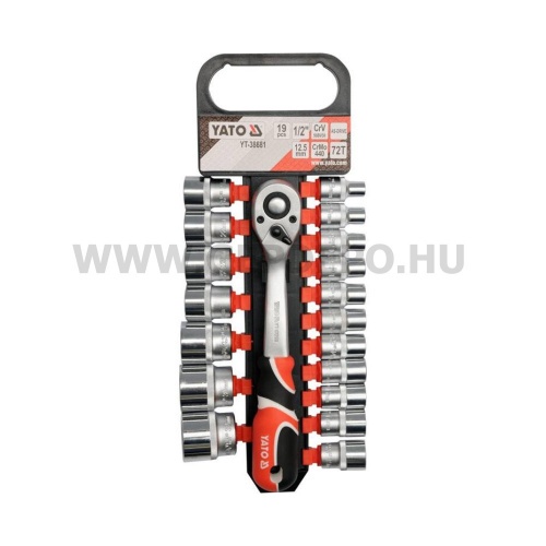 Yato dugókulcs készlet 1/2" 8-32 mm - 19 részes