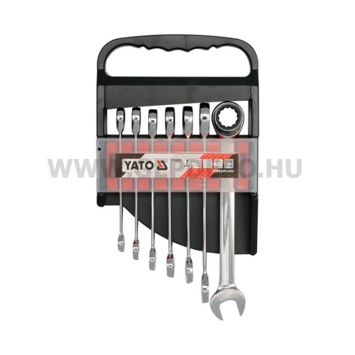 Yato racsnis csillag-villáskulcs készlet - 7 részes (10-19 mm)