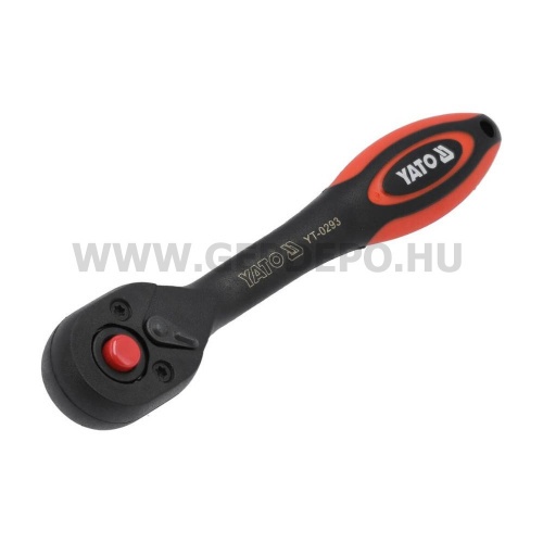 Yato racsnis hajtókar hajlított szárral 1/4" 72T 144 mm