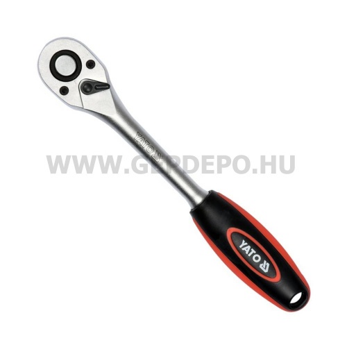 Yato racsnis hajtókar egyenes, TPR szárral 3/8" 72T 197 mm